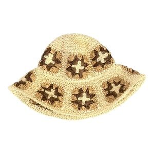 Urban outfitters Brown straw boho bucket hat